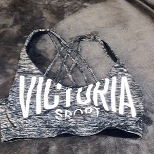 Black/Gray reflective Victoria’s Secret sports bra